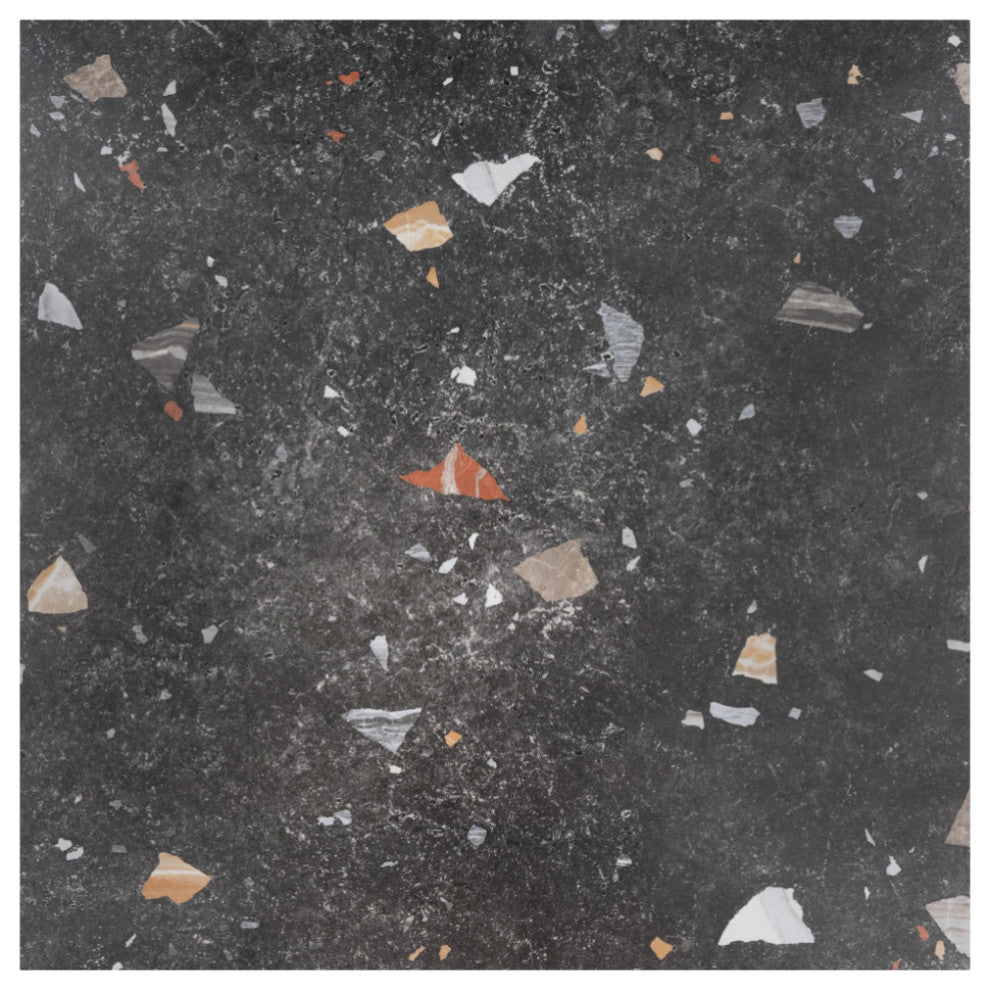Sonar Black Porcelain Floor and Wall Tile