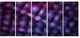 Crystal Cell Purple Steel Texture, Abstract Wall Art Canvas, 60"x28", 5 Panels