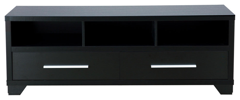 Furniture of America Porcardo Wood 2-Drawer 60" TV Stand in Black
