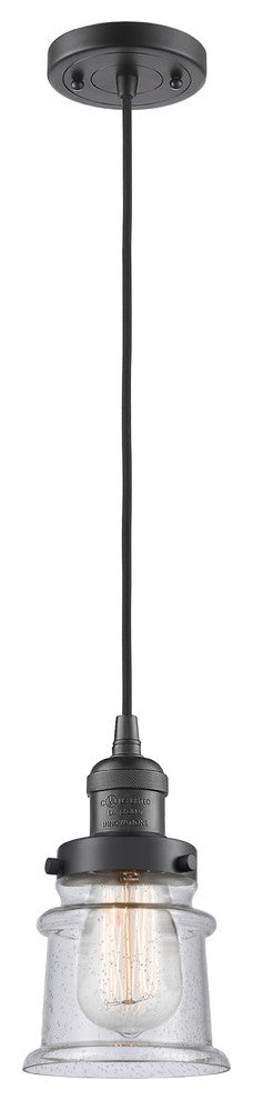 Small Canton 1-Light Mini Pendant, Oil Rubbed Bronze, Seedy