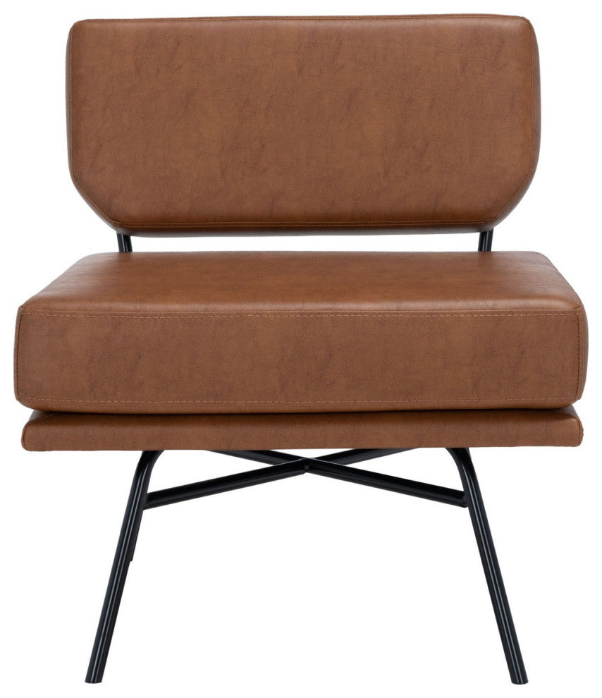 Safavieh Kermit Accent Chair, Cognac/Black