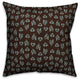 Gray Rooster Pattern Throw Pillow, 18"x18"