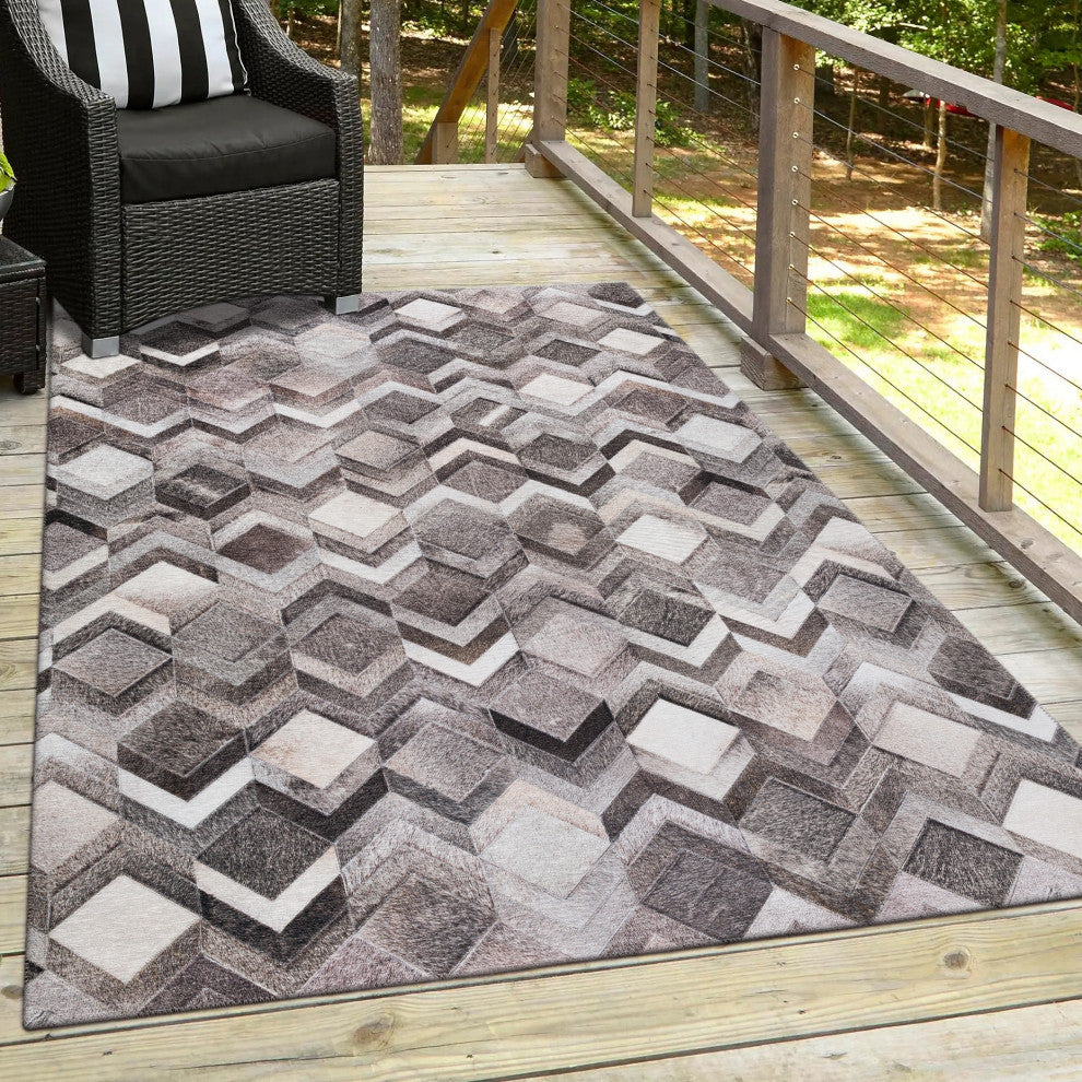 Indoor/Outdoor Stetson SS5 Flannel Machine Washable 3' x 5' Rug