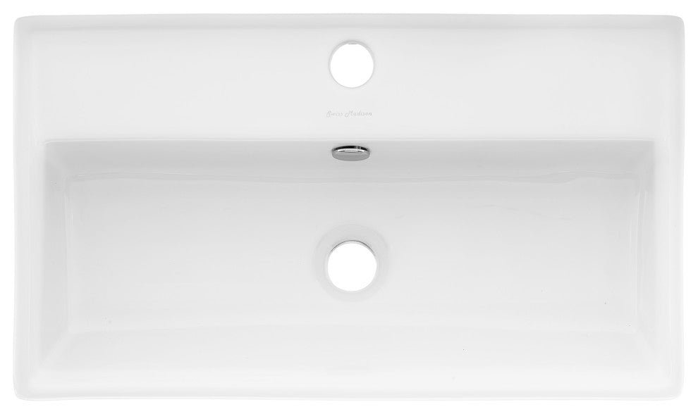 Claire Ceramic Wall Hung Sink, Glossy White