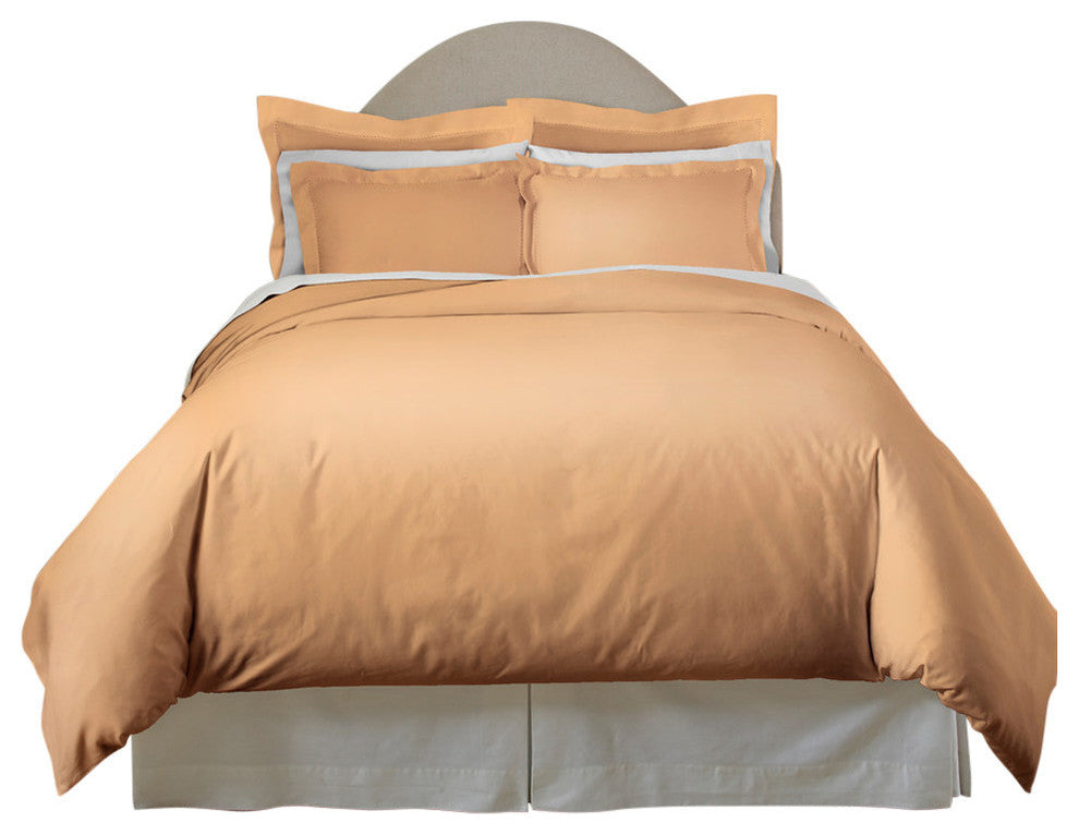 Pointehaven 620TC Long Staple Cotton Euro Shams, Set Of 2, Iced Coffee