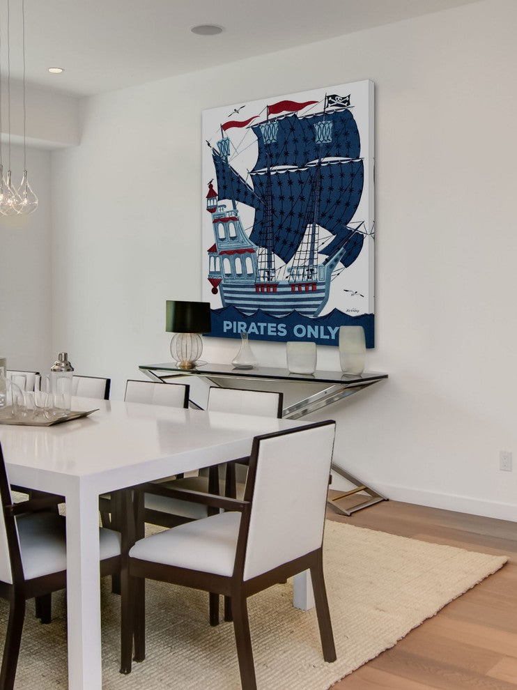 "Pirates Only" Painting Print on Wrapped Canvas