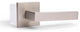 Modern Heavy Duty Designer Interior Door Lever - Allen Collection, Satin Nickel, Privacy Right Hand