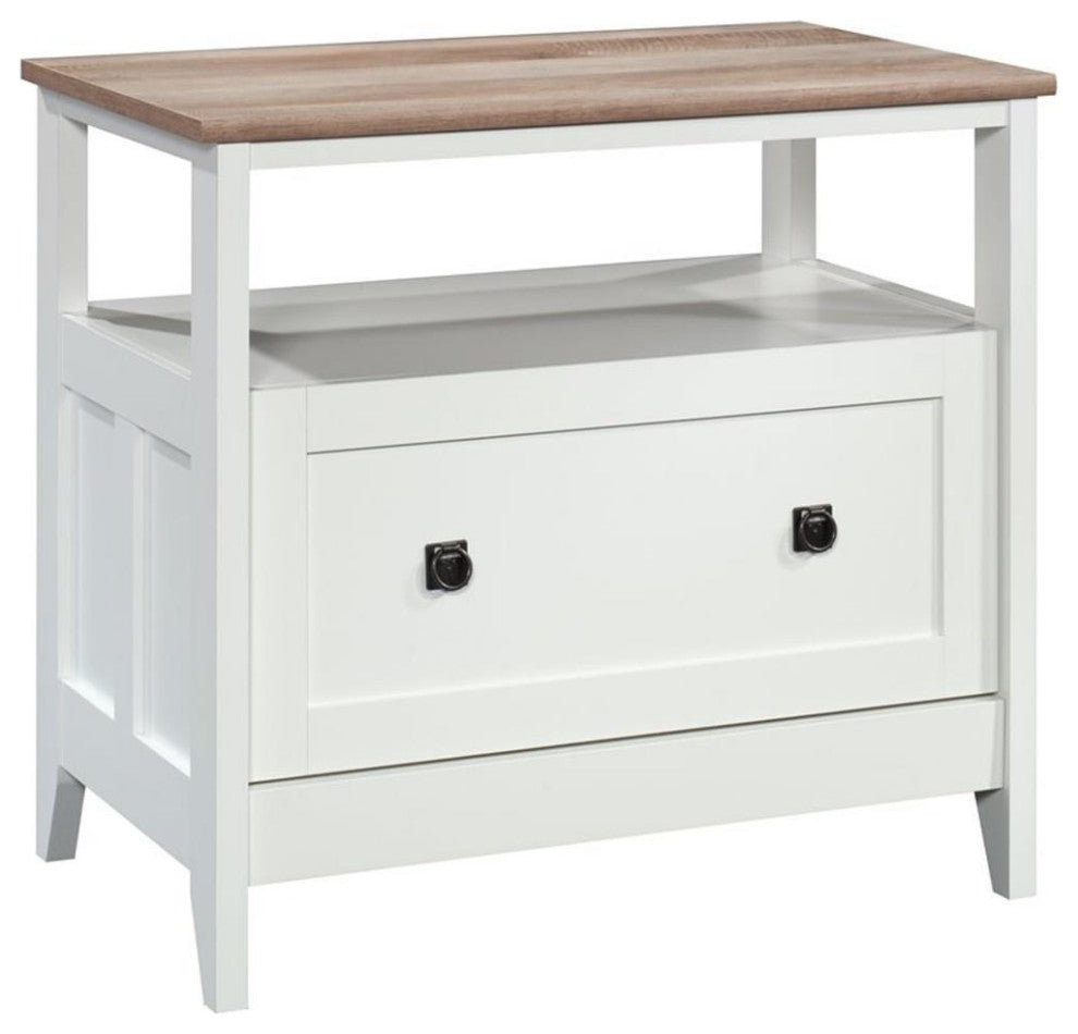 Sauder August Hill Engineered Wood Lateral File Cabinet in Glacier White