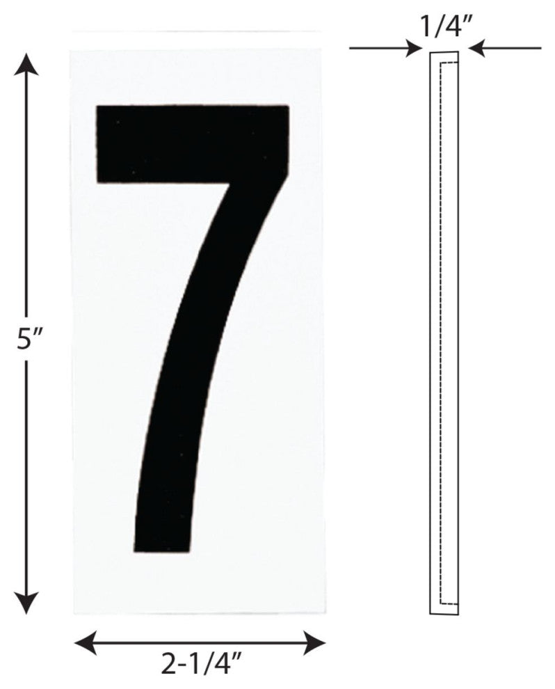 Address Numbers For P5968 Address Lights Ten "7" In Package, White