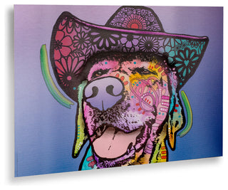 Dean Russo 'Penelope Custom-4' Floating Brushed Aluminum Art, 22x16
