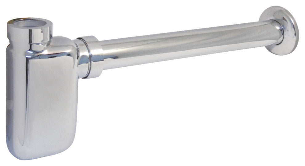 Kingston Brass Oval Bottle Trap, Polished Chrome