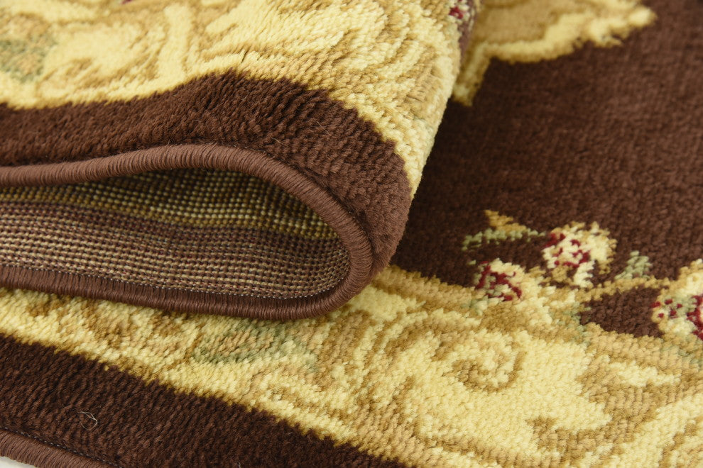 Unique Loom Brown Henry Versailles 2' 2 x 6' 0 Runner Rug