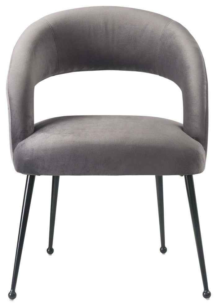 TOV Furniture Rocco Grey Velvet Dining Chair