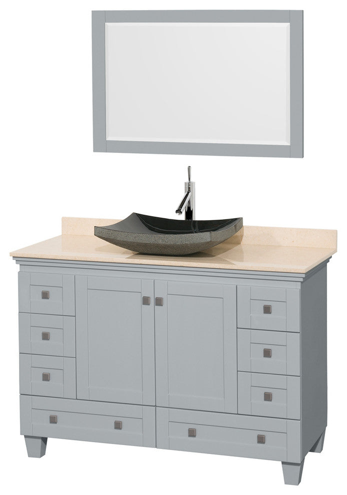 Acclaim 48" Oyster Gray Single Vanity, Ivory Marble Top, Altair Sink, 24"