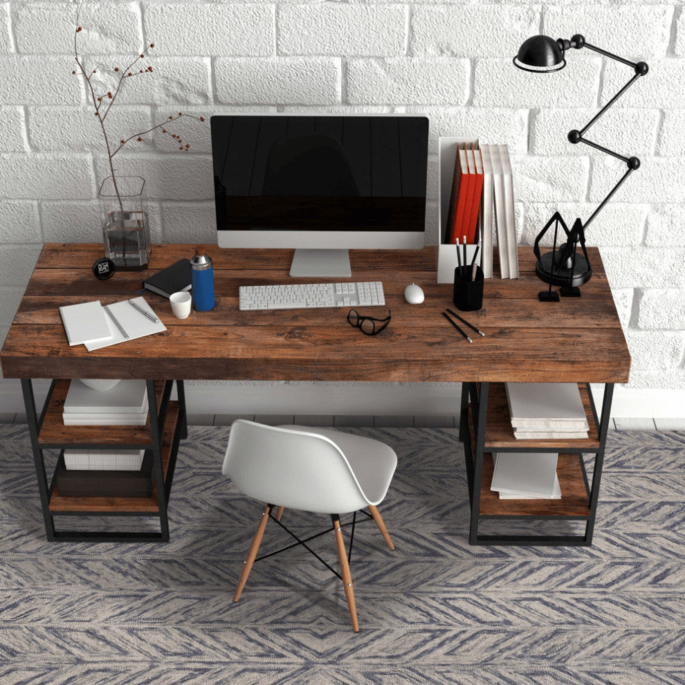 3'X5' Blue Hand Tufted Herringbone Indoor Area Rug