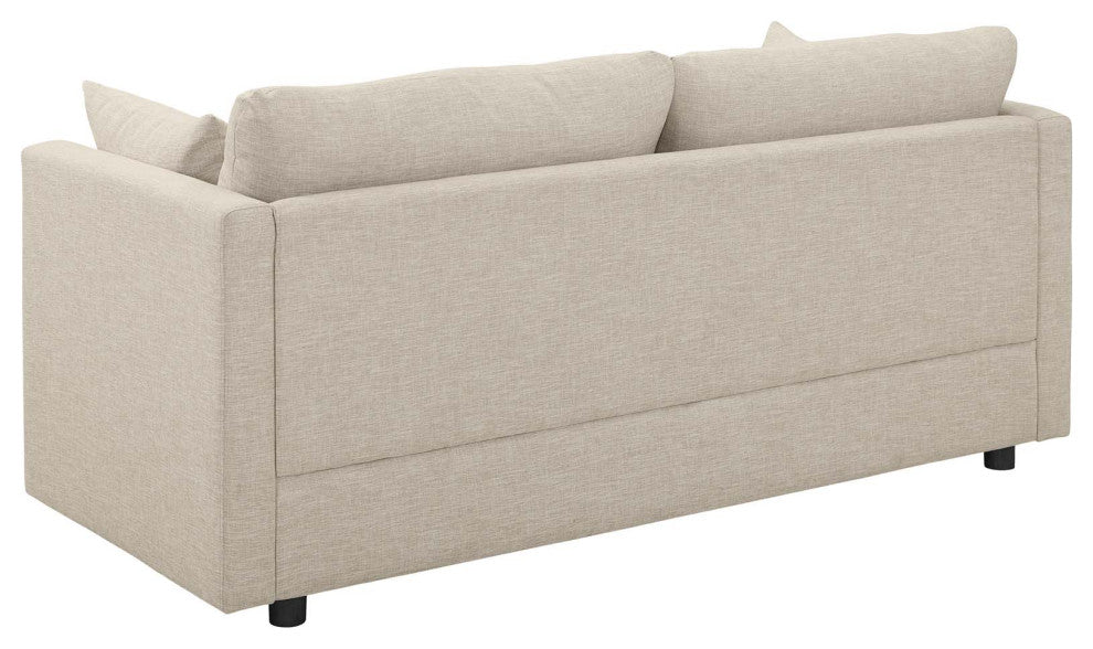 Armchair and Loveseat Sofa Set, Fabric, Beige, Modern, Living Lounge Hospitality