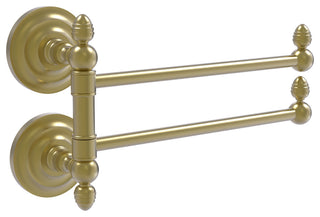 Que New 2 Swing Arm Towel Rail, Satin Brass