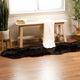 Plush and Soft Faux Sheepskin Fur Shag Area Rug, Black, 2' X 6' Shaped