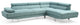 Glory Furniture Riveredge Twill Fabric Sectional in Teal