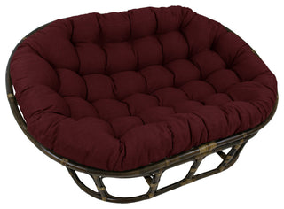 78"X58" Solid Spun Polyester Double Papasan Cushion, Merlot