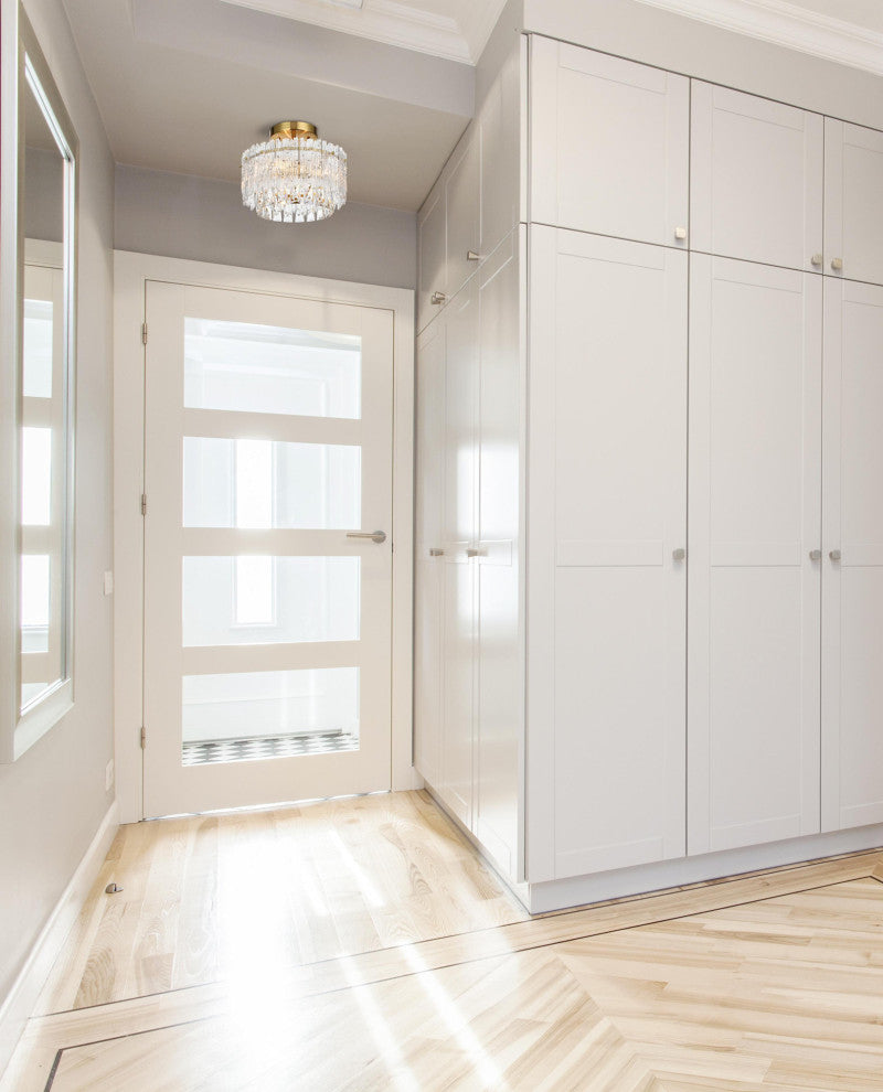 Elegant Lighting 1780F12 Emilia 3 Light 12"W Semi-flush Ceiling - Chrome