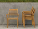 Mera Stacking Armchair, Natural, Set of 4