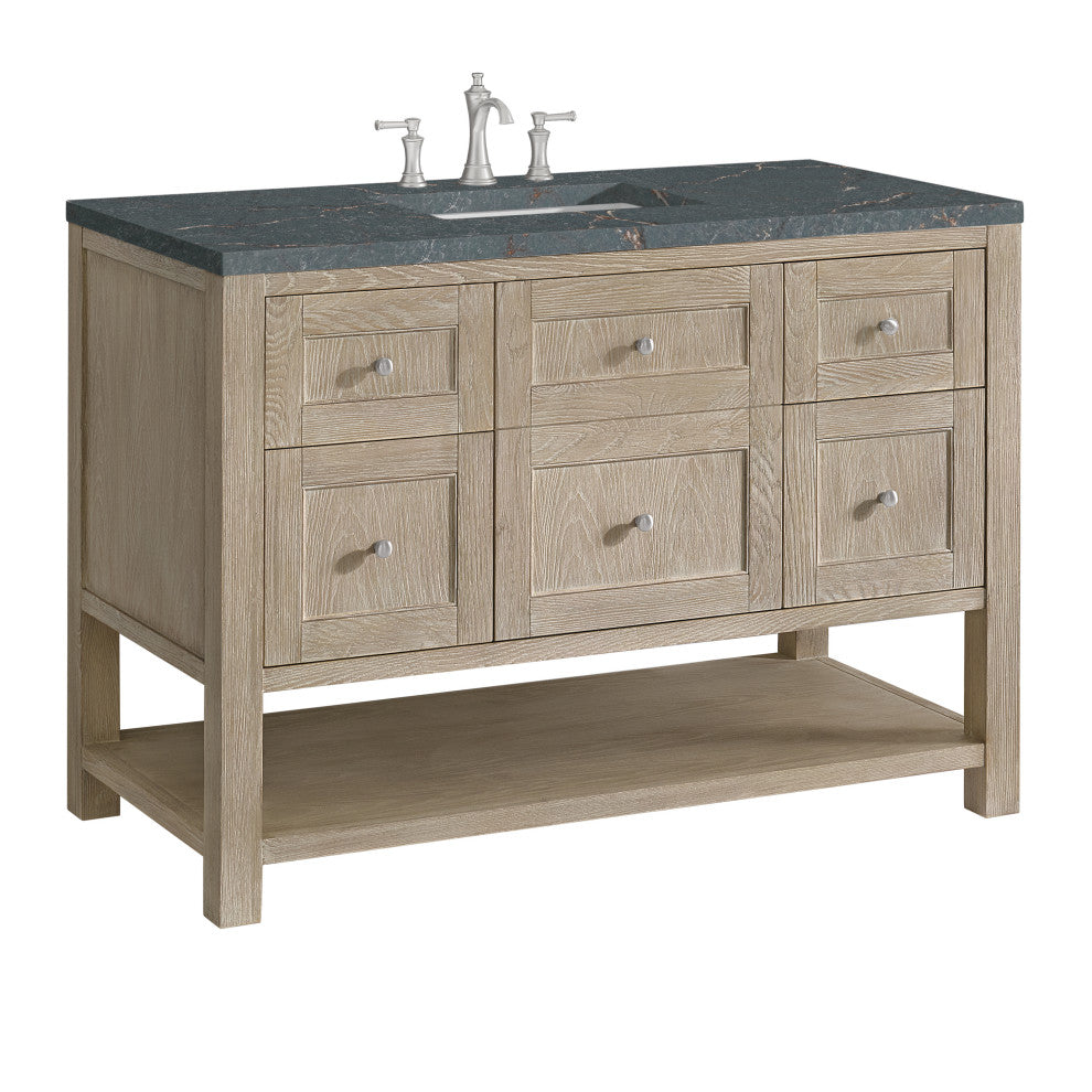 Breckenridge 48" Single Vanity, Oak, 3 CM Parisien Bleu Top