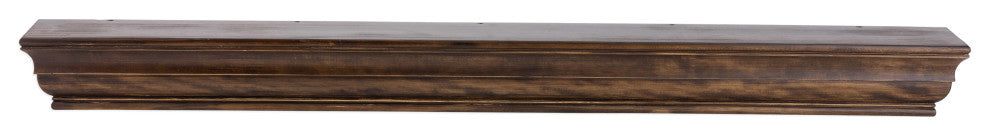 Dogberry Collections Shaker Wood Mantel, Dark Chocolate, 72"