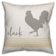 Cluck Rooster 18x18 Throw Pillow