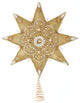 16" Pearl and Gold Shimmer 8-Point Star Tree Topper