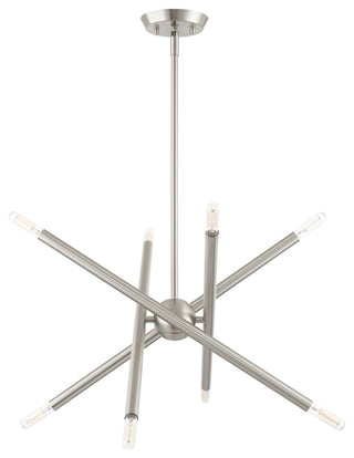 Livex Lighting Soho 8 Light Brushed Nickel Chandelier