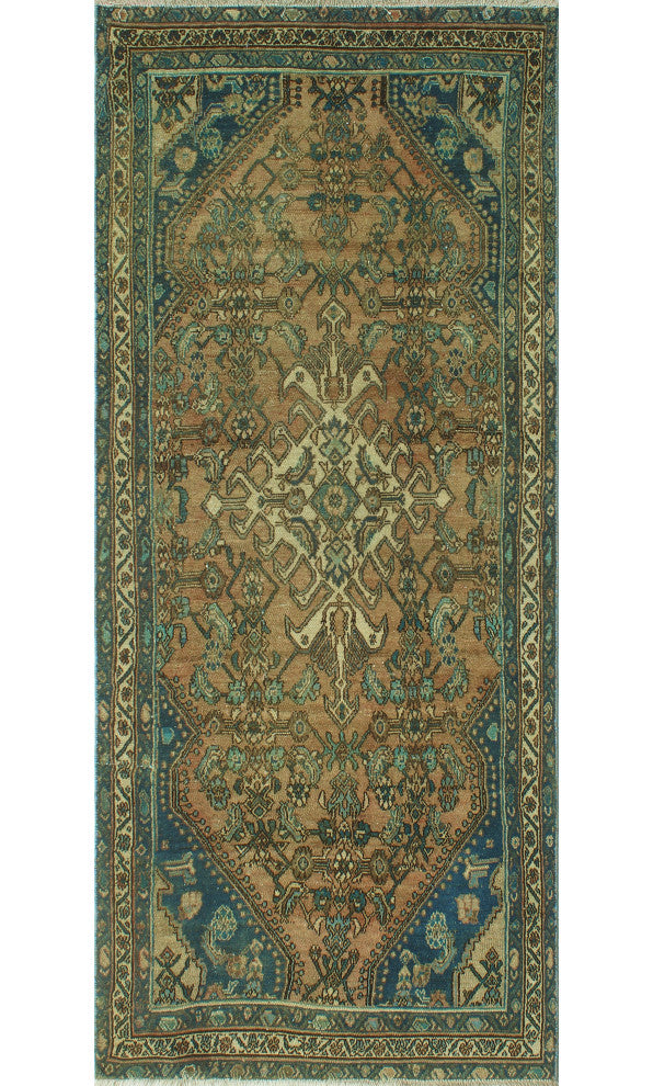 Semi-Antique Azita Lt. Brown Runner