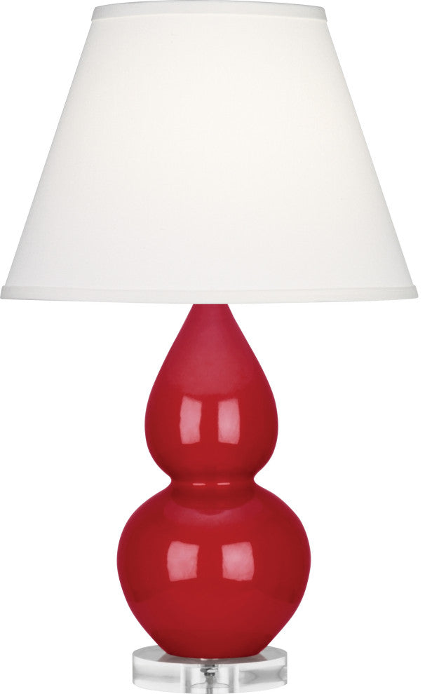 Small Double Gourd Accent Lamp, Ruby Red