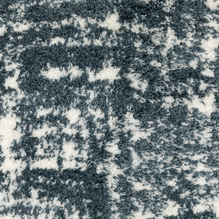 Greer Modern Distressed Etchings Dark Teal/ Ivory Area Rug, 2'3" x 7'6"