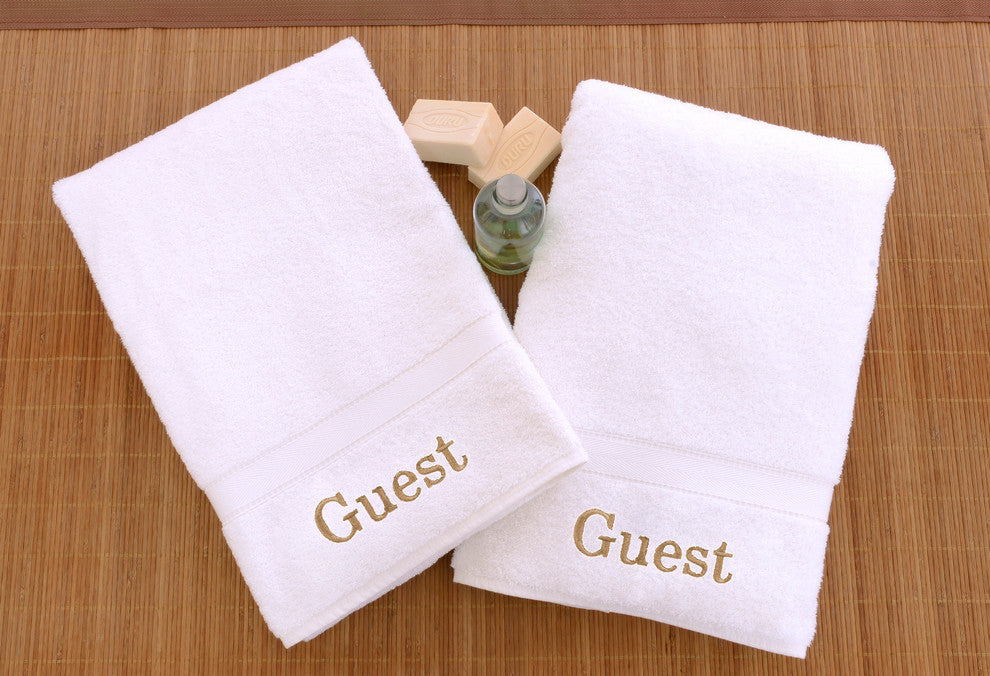 Guest Hand Towels, Set of 2, White