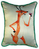 Betsy Drake Deer Party Extra Large 24 X 20 Indoor / Outdoor Pillow