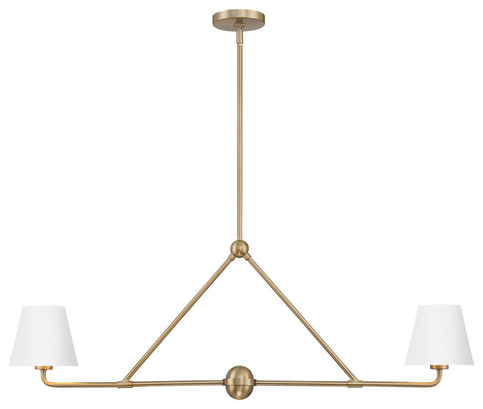 Crystorama Lighting Group XAV-B9302 Xavier 2 Light 42"W Linear - Vibrant Gold /