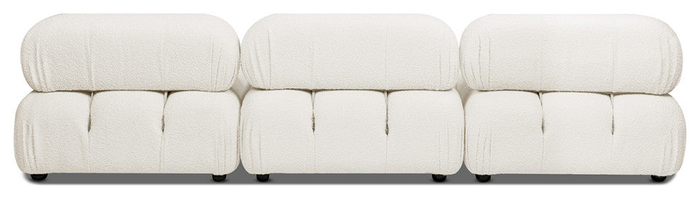 Marcel 109.5" Modular Sofa, Ivory White Boucle