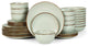 Stone Lain Brasa Stoneware 32 Piece Dinnerware Set, Light Green