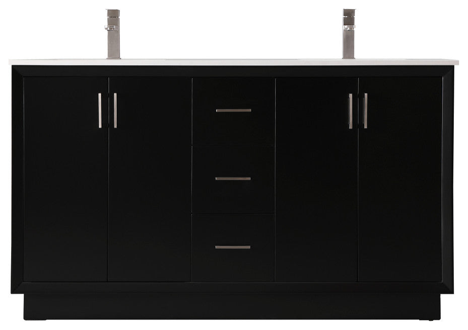 54" SIngle Bathroom Vanity, Black