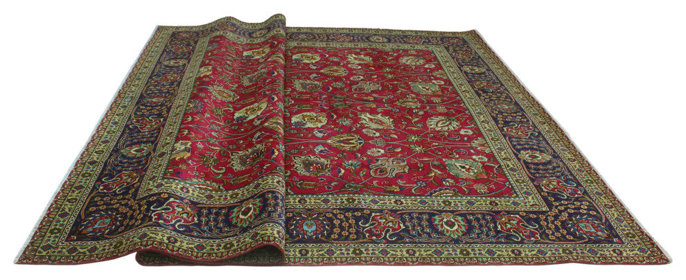 Fine Vintage Distressed Adel Red Rug