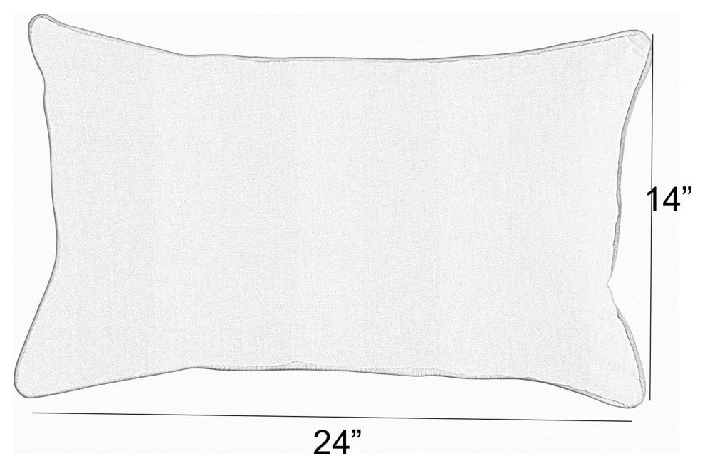 Sorra Home Preview Lagoon Corded Pillow, Set of 2, 24"x14"x6"