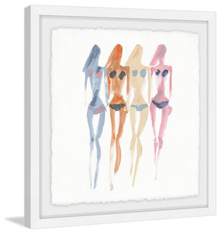 "Bikini Chromatic II" Framed Painting Print, 12"x12"
