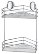 Self Adhesive Double Corner Shower Basket, Polished Chrome