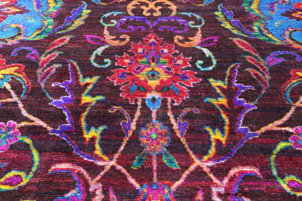 5' 8" X 7' 9" Persian Silk Hand Knotted Rug Q6807