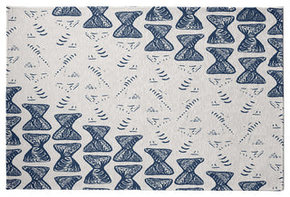 Bongo Drumline Rug Rug, Blue, 4'x6'