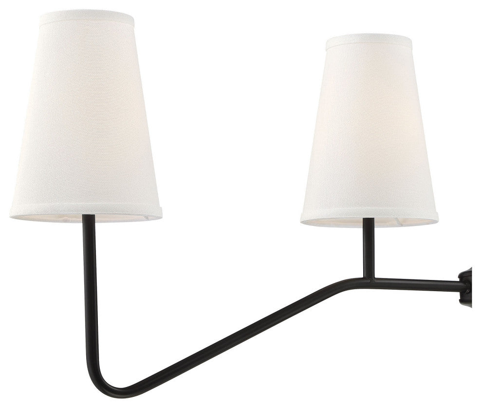 4-Light Linear Chandelier, Matte Black, Oil Rubbed Bronze