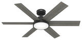 52" Donatella Matte Black Ceiling Fan, LED Light Kit and Handheld Remote