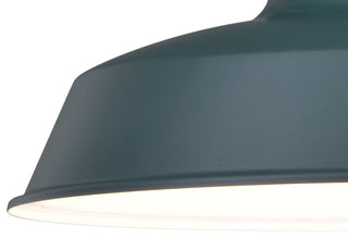 Dorado 1 Light Barn Outdoor Wall Lantern, Hunter Green/White, 12"x11.5"x18"