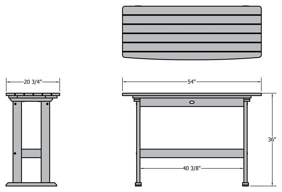 Highwood Lehigh Counter Height Balcony Table, Nantucket Blue
